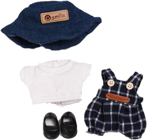 17cm Doll Clothes Suitable For 17cm Labubu Dolls Accessories 1shoes+1hat+1pant+1top