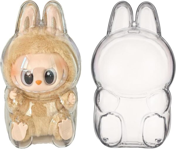 Clear Bag Keychain For Labubu Plush Doll,hanging Display Case,protective Case,plastic