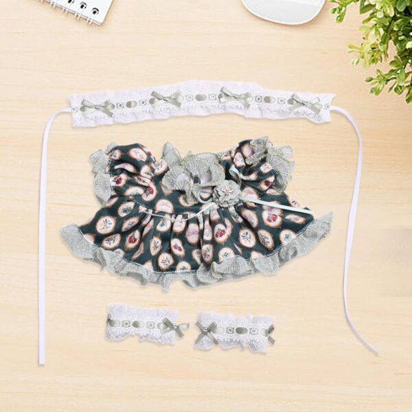 Suit For Labubu Clothes Replacement Color Match Design With Headwear Doll Cute Decoration Garment For Doll For Diy 38cm Dolls Green.jpg