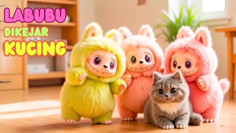 Lagu labubu dikejar kucing #labubu #laguanakindonesia #laguedukasi