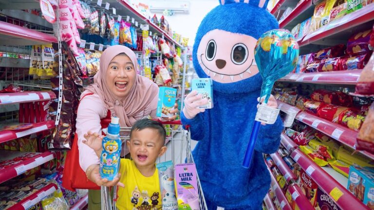 Azam jajan sesuai nama labubu biru 😱 permen raksasa dan