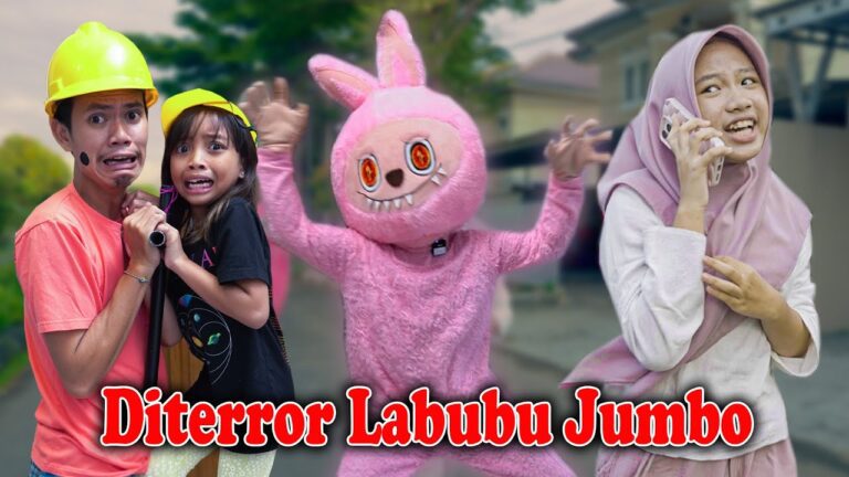 Dinda dan leika di teror labubu jumbo