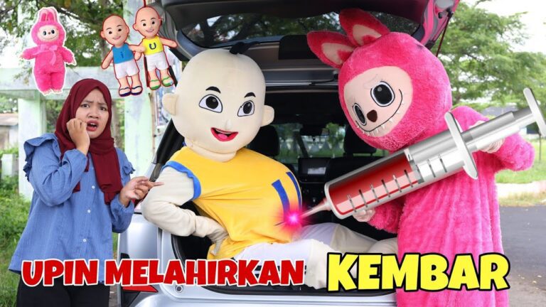 Upin hamil melahirkan bayi kembar di mobil disuntik labubu |