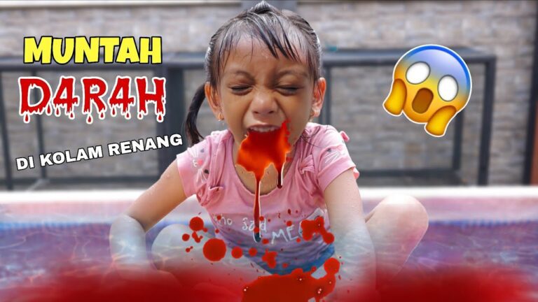 Gawat gege muntah d4r4h di kolam renang gara gara labubu
