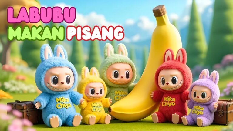 Lagu labubu makan pisang #labubu #laguanakindonesia #laguedukasi
