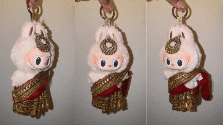 Labubu bhabhi? the viral doll gets desi makeover, sports saree