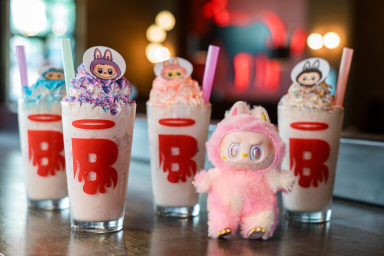 Burgatory's labubu themed shake, chance to win collectible