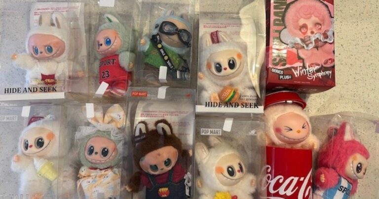 Fake pop mart labubu toys on sale in monmouthshire shops