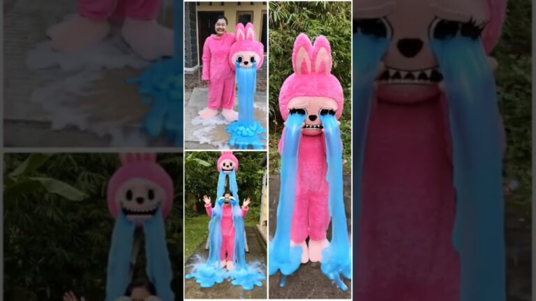 Labubu pink sedih 😭 #funny #shorts