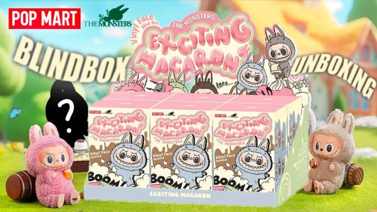 Pop mart labubu exciting macaron full set blind box unboxing