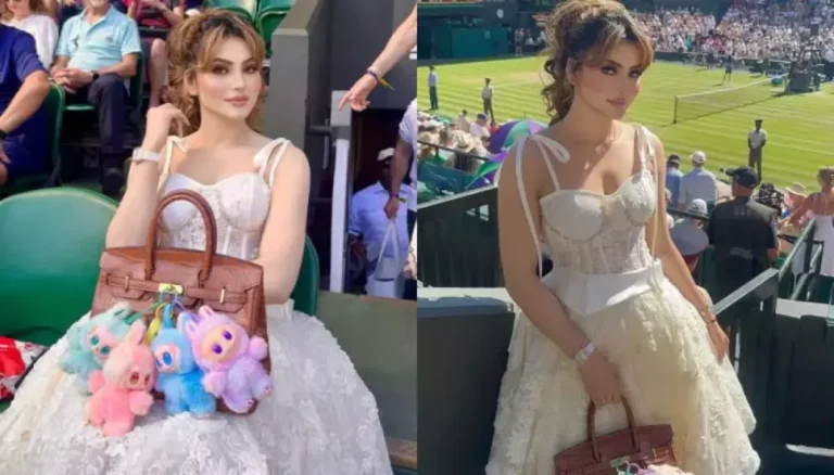 Urvashi rautela brings labubu to wimbledon, joins the viral toy