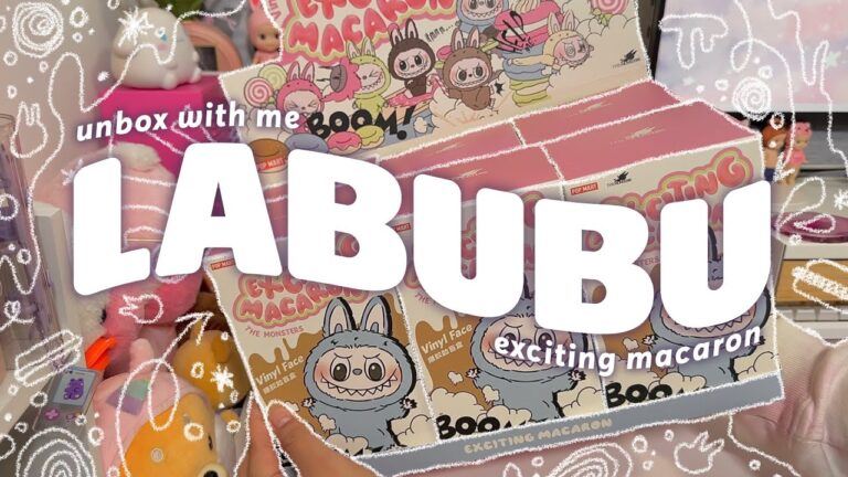 Unboxing popmart x labubu exciting macaron plush pendants | full