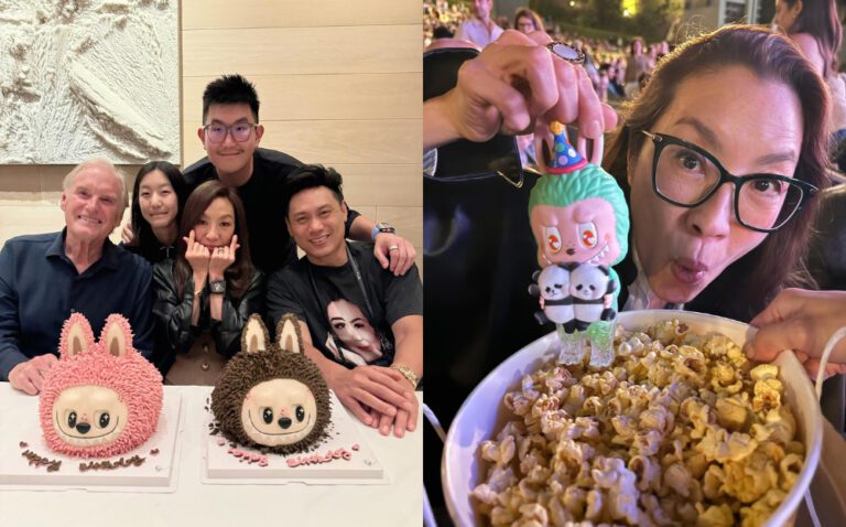 Actress michelle yeoh celebrates 63rd birthday with limited edition labubu