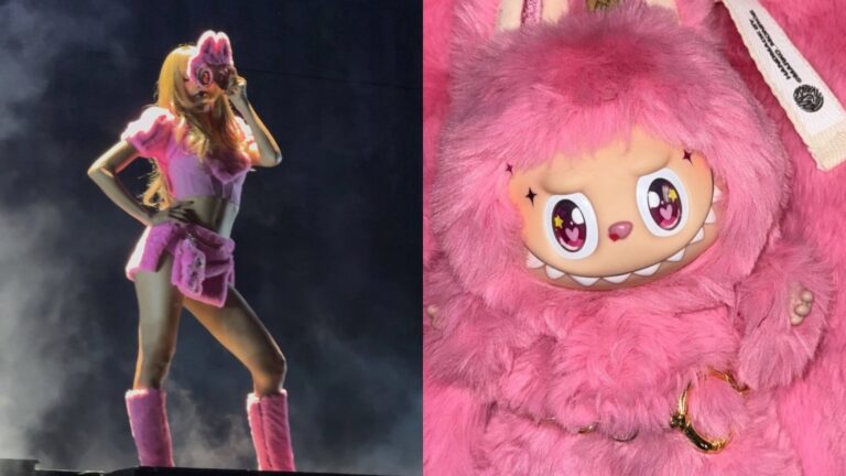 Blackpink's la lisa dressed up as a labubu during the