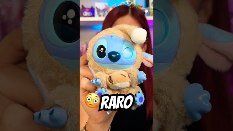 Labubu de stitch😳💙 ultra raro😱 #hellomon #abriendojuguetes #juguetes #labubu