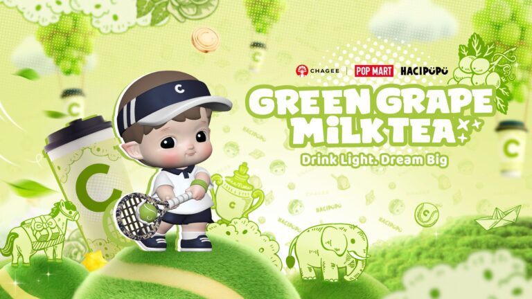 Chagee and pop mart’s hacipupu serve up limited edition green grape