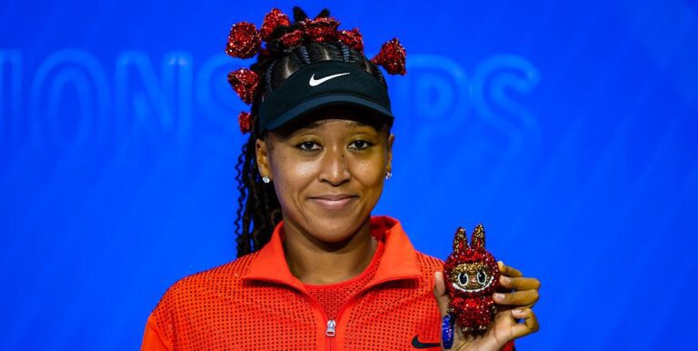 Naomi osaka's us open outfit featured a crystal covered labubu