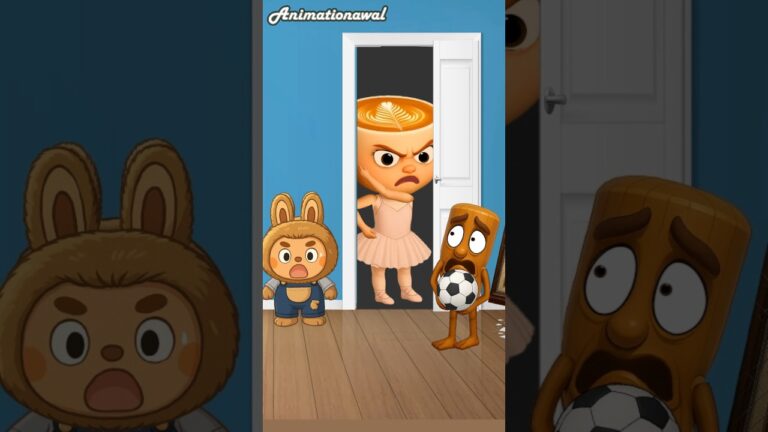 Tung tung dan labubu menendang bola ⚽ #tungtungtungsahur #labubulucu #bola