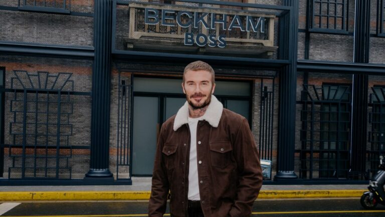 David beckham lands in shanghai for boss, and labubu
