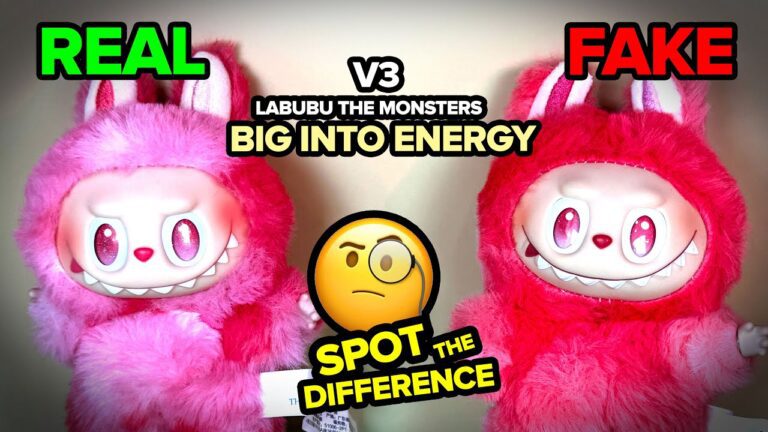 Fake vs real labubu v3 big into energy pop mart