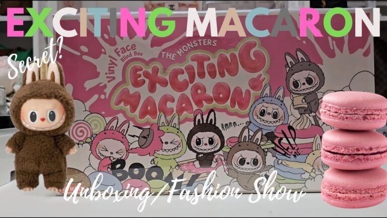 Labubu unboxing & designer fashion show🤩exciting macaron collection #unboxing #popmart