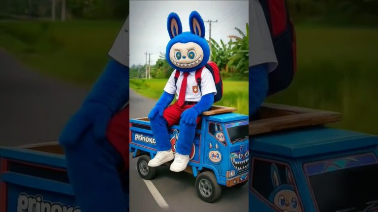 Naik truk ke sekolah ⁉️ badut labubu, kuromi & Tung